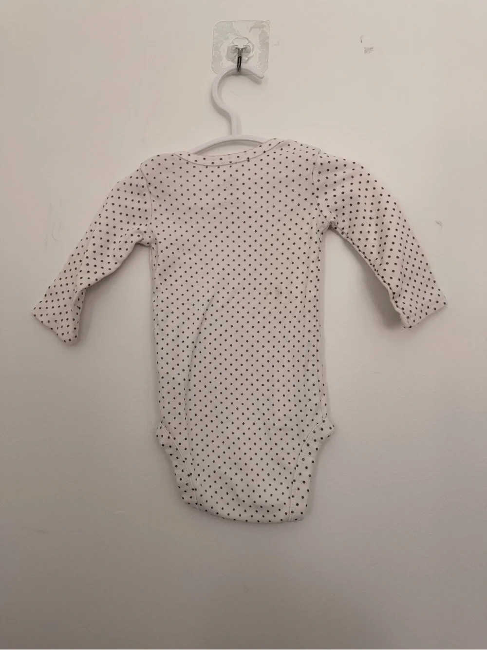 Carters just one you long sleeve polka dot babygirl bodysuit